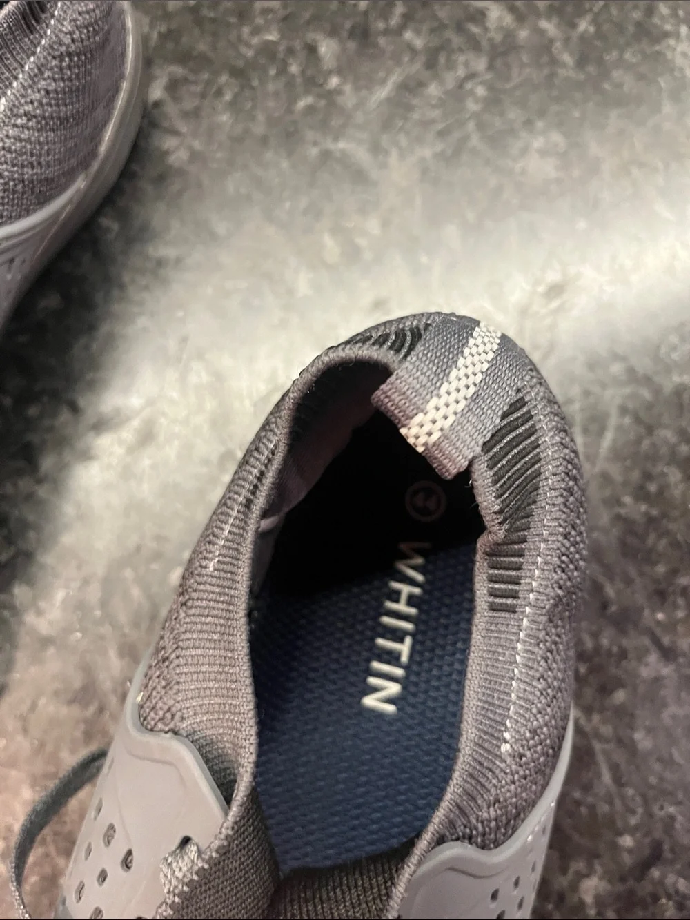 Men's Grey Knit Lightweight WHITIN Lace-Up Sneakers